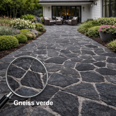 Piatra naturala gneiss verde forme mici