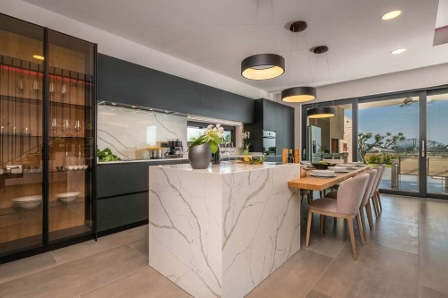 Blat bucatarie Cuart Crystal Calacatta Silva