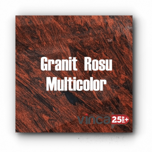 Placaj Granit Rosu Multicolor lucios