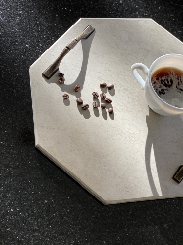 Tava cu manere Marmura Bej 30*30*1 cm