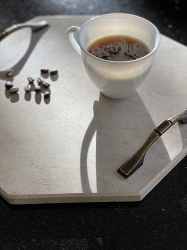 Tava cu manere Marmura Bej 30*30*1 cm