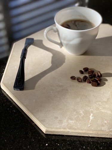 Tava cu manere Marmura Travertin 30*30*1