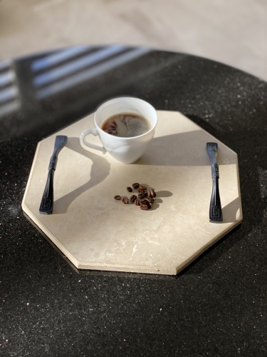 Tava cu manere Marmura Travertin 30*30*1