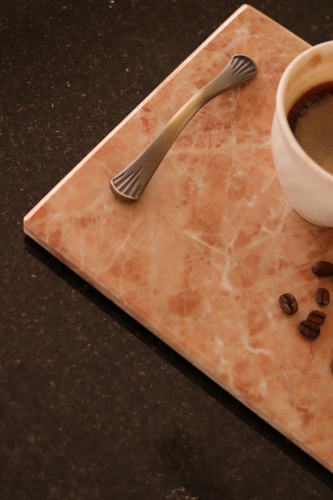 Tava cu manere Marmura Bej Nova Roz 30*20*2 cm