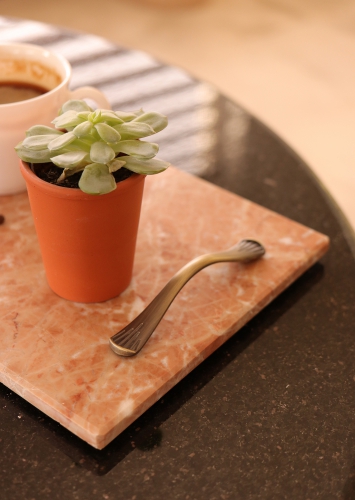 Tava cu manere Marmura Bej Nova Roz 30*20*2 cm