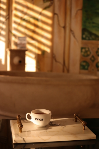 Tava cu manere Marmura Calacatta 30*20*2 cm