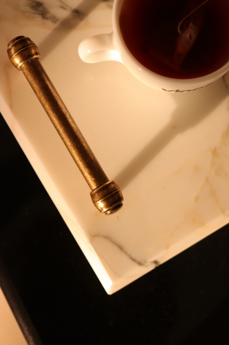 Tava cu manere Marmura Calacatta 30*20*2 cm