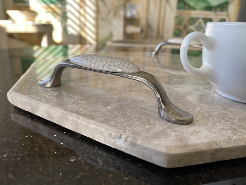 Tava cu manere  Marmura Emperador 30*30*1 cm