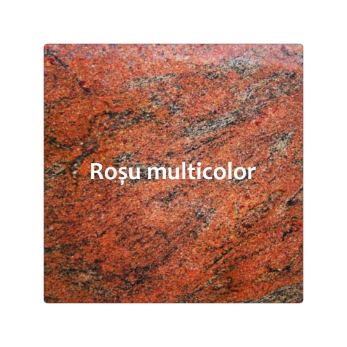 Trepte Granit Rosu Multicolor fiamat