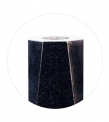 Vaza hexagon granit Negru Absolut
